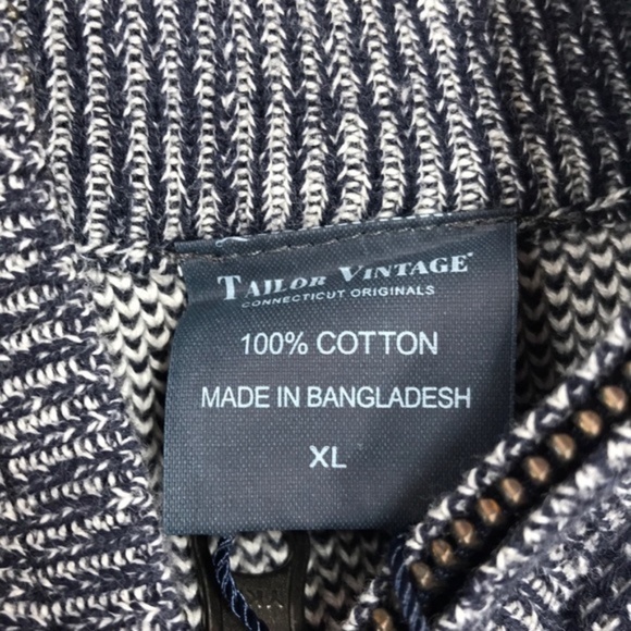 Tailor Vintage Birdseye Reversible 1/4 Zip Knit - Picture 6 of 7